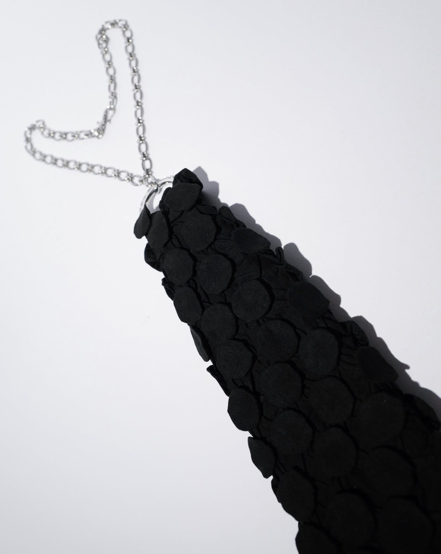 Die Young Black Circular Tie Necklace
