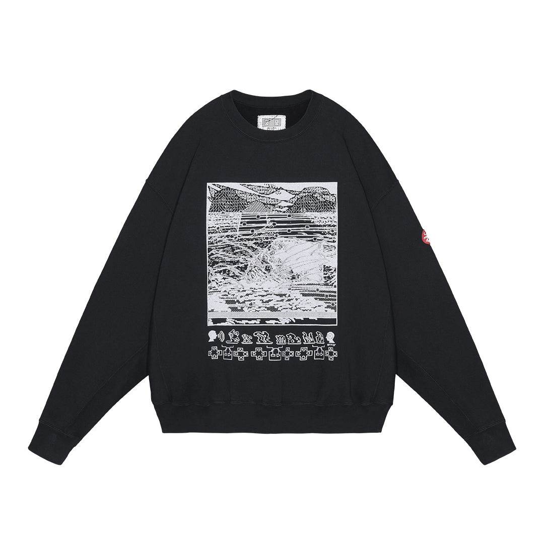 C.E WASHED FK Hyperferme CREW NECK BLACK