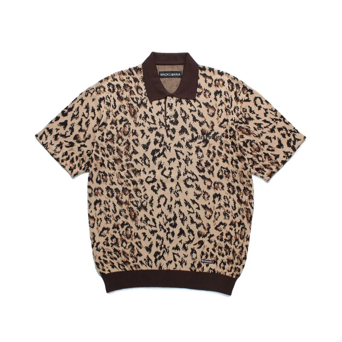 WACKO MARIA|2025SS LEOPARD JACQUARD KNIT POLO SHIRT (TYPE-1)