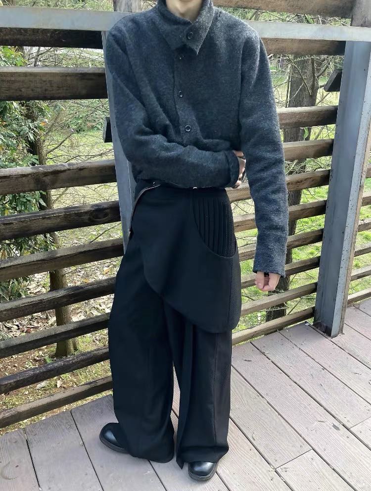 JCAESAR ORGAN PANTS 風琴褶圍兜長褲
