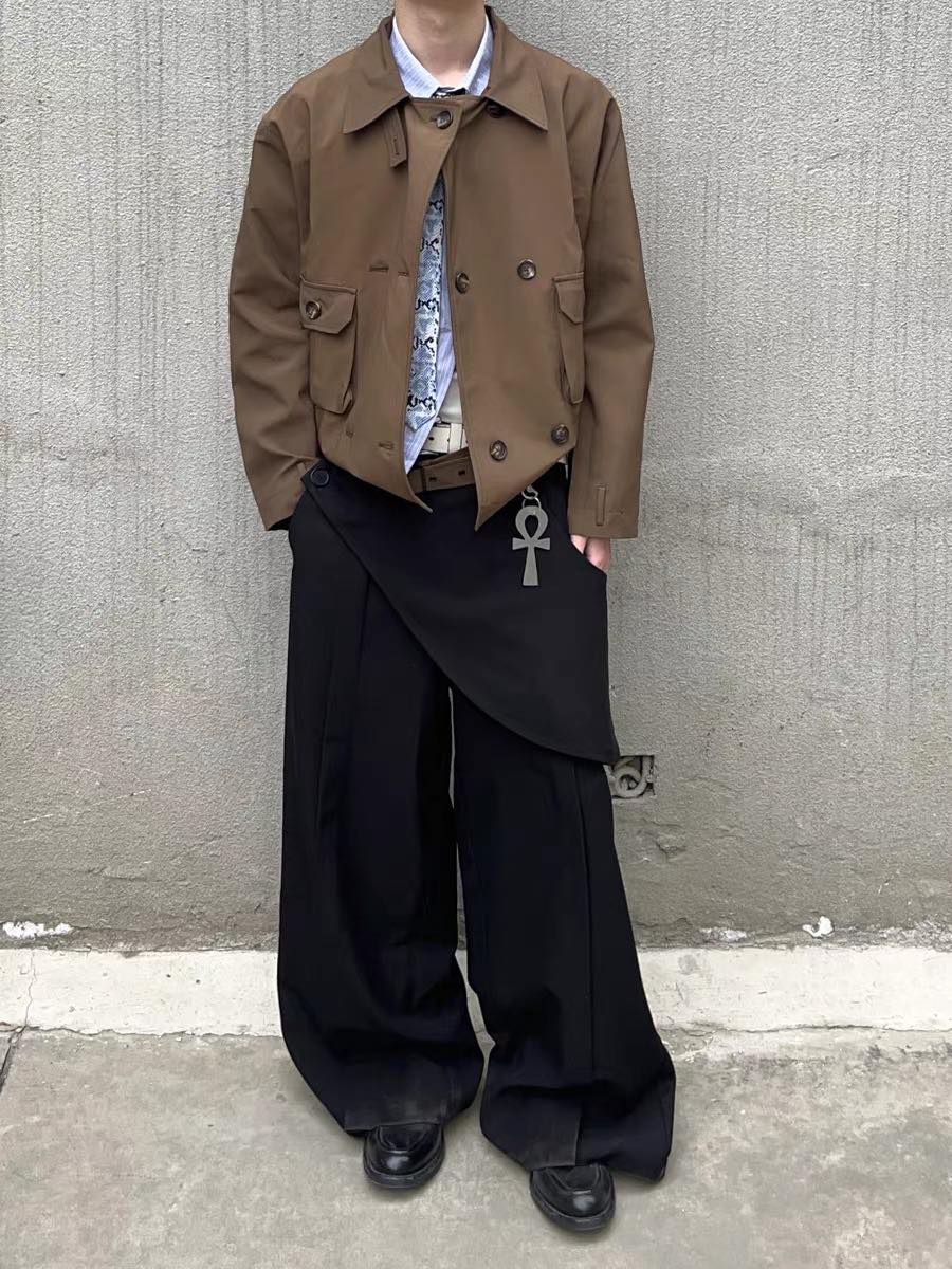 JCAESAR ORGAN PANTS 風琴褶圍兜長褲