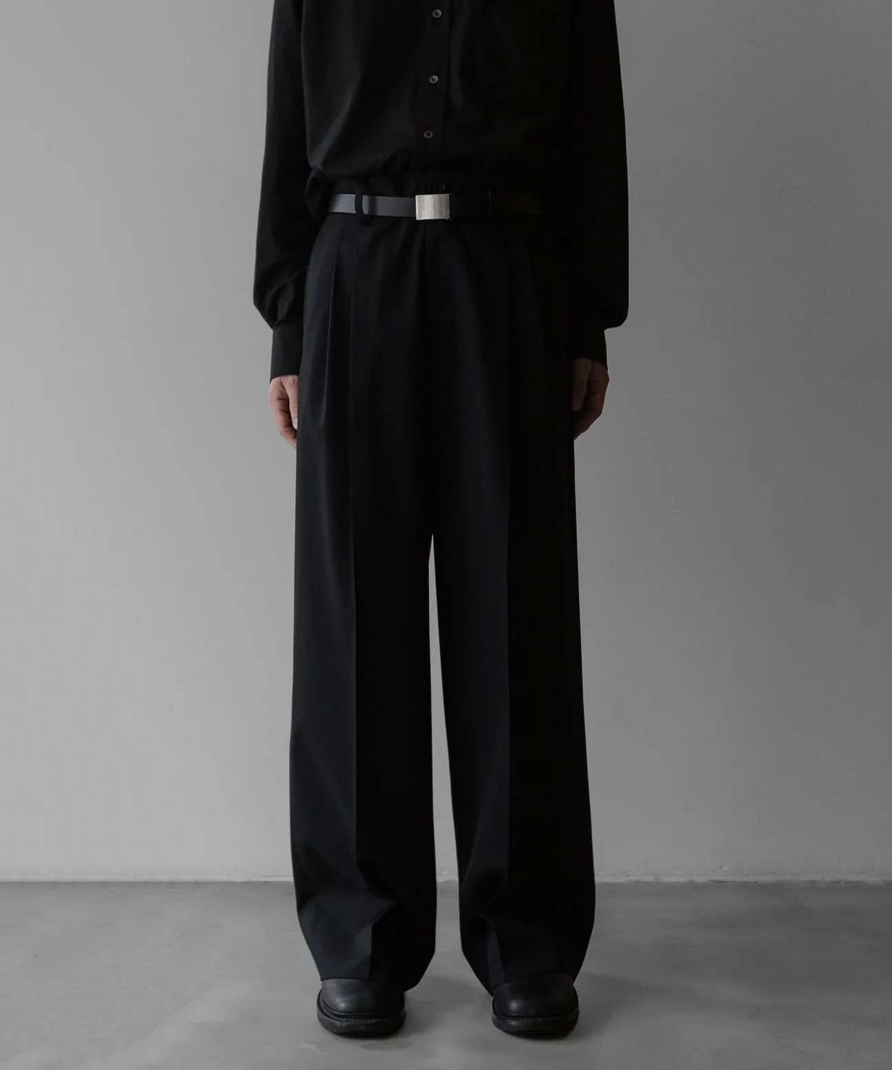 ssstein LONG WIDE TROUSERS BLACK ST.800