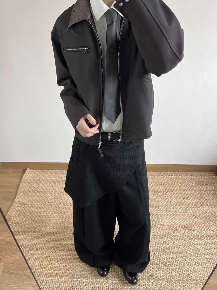 JCAESAR ORGAN PANTS 風琴褶圍兜長褲