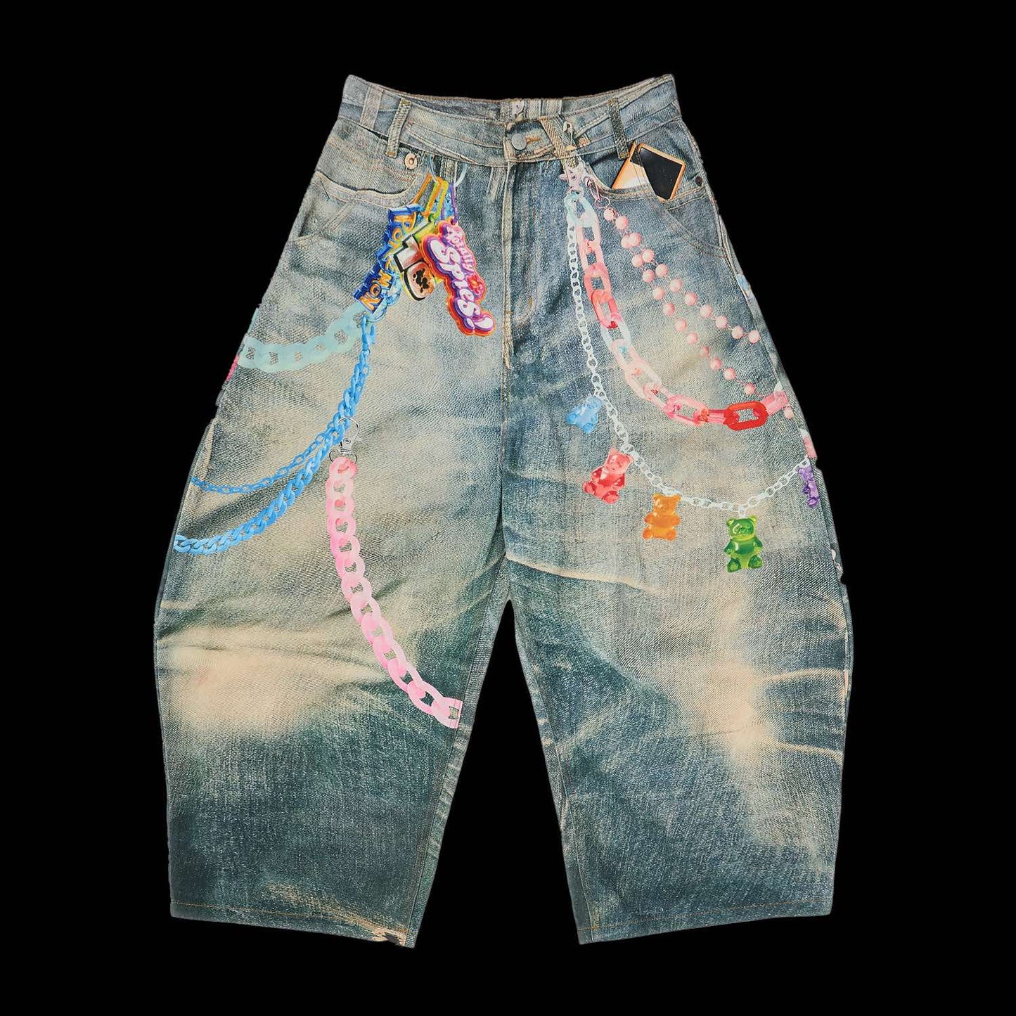 Pre-Order Feinicko POLYCHROME GUMMY DENIM PANTS 3D印花牛仔褲