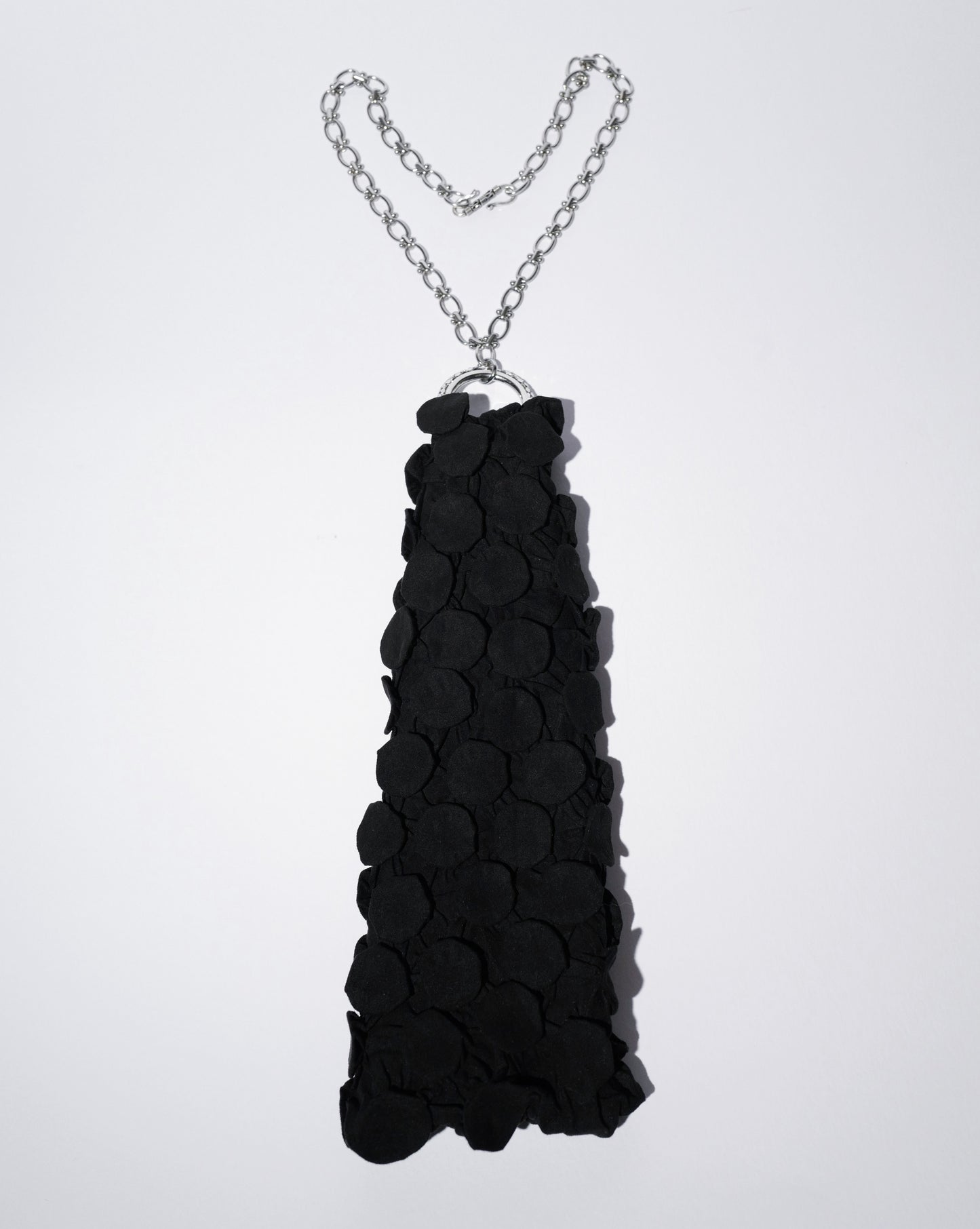 Die Young Black Circular Tie Necklace