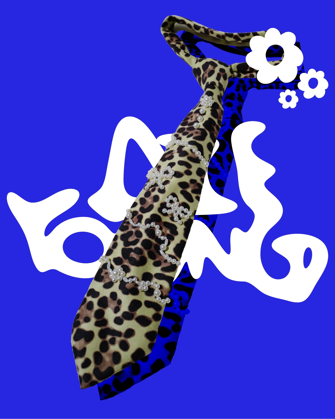 Die Young Light Green Leopard Beaded Tie