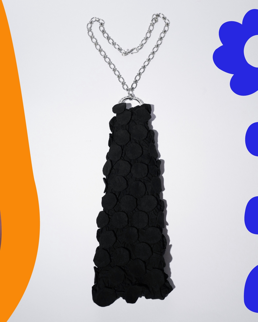 Die Young Black Circular Tie Necklace