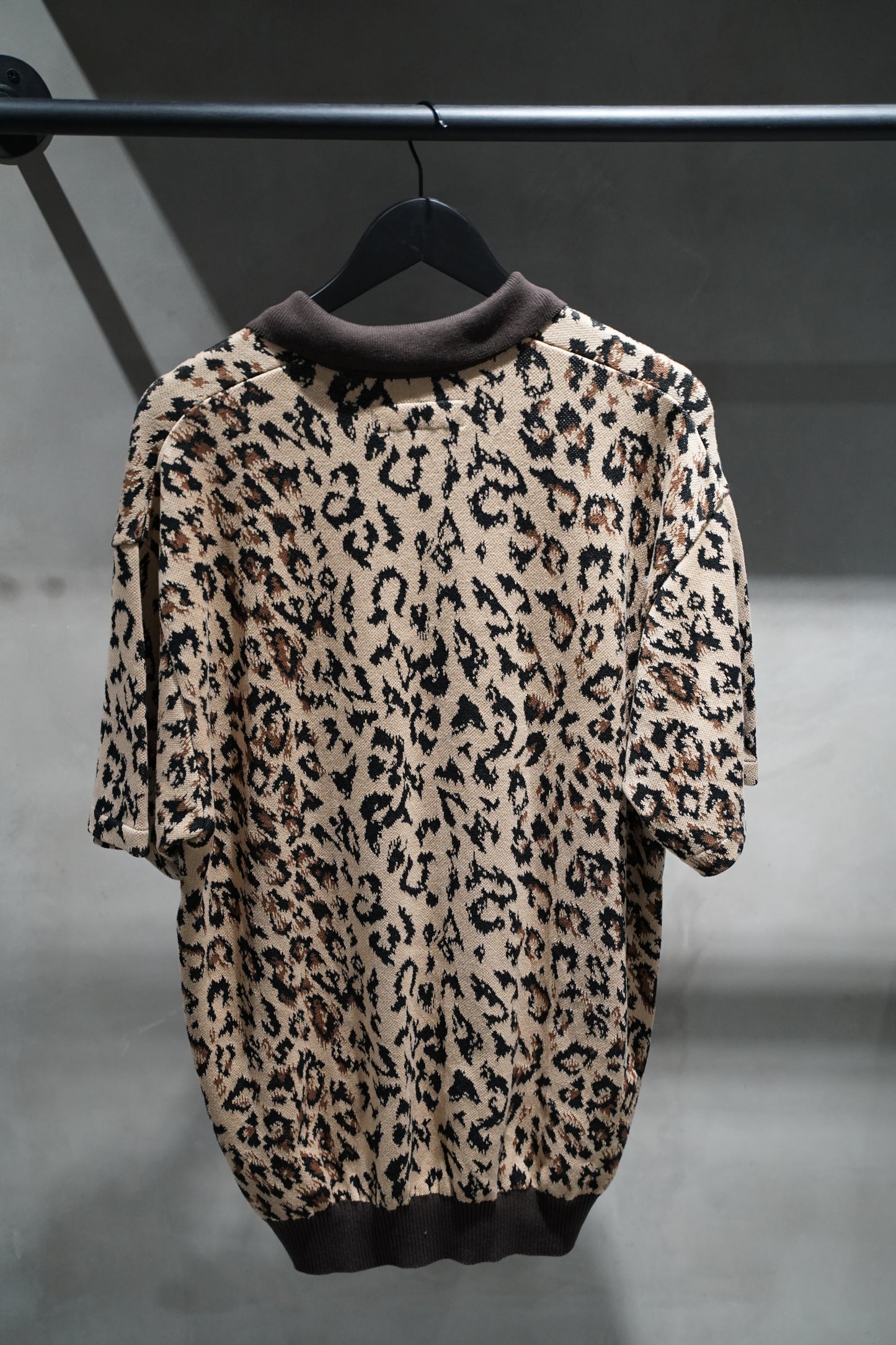 WACKO MARIA|2025SS LEOPARD JACQUARD KNIT POLO SHIRT (TYPE-1)