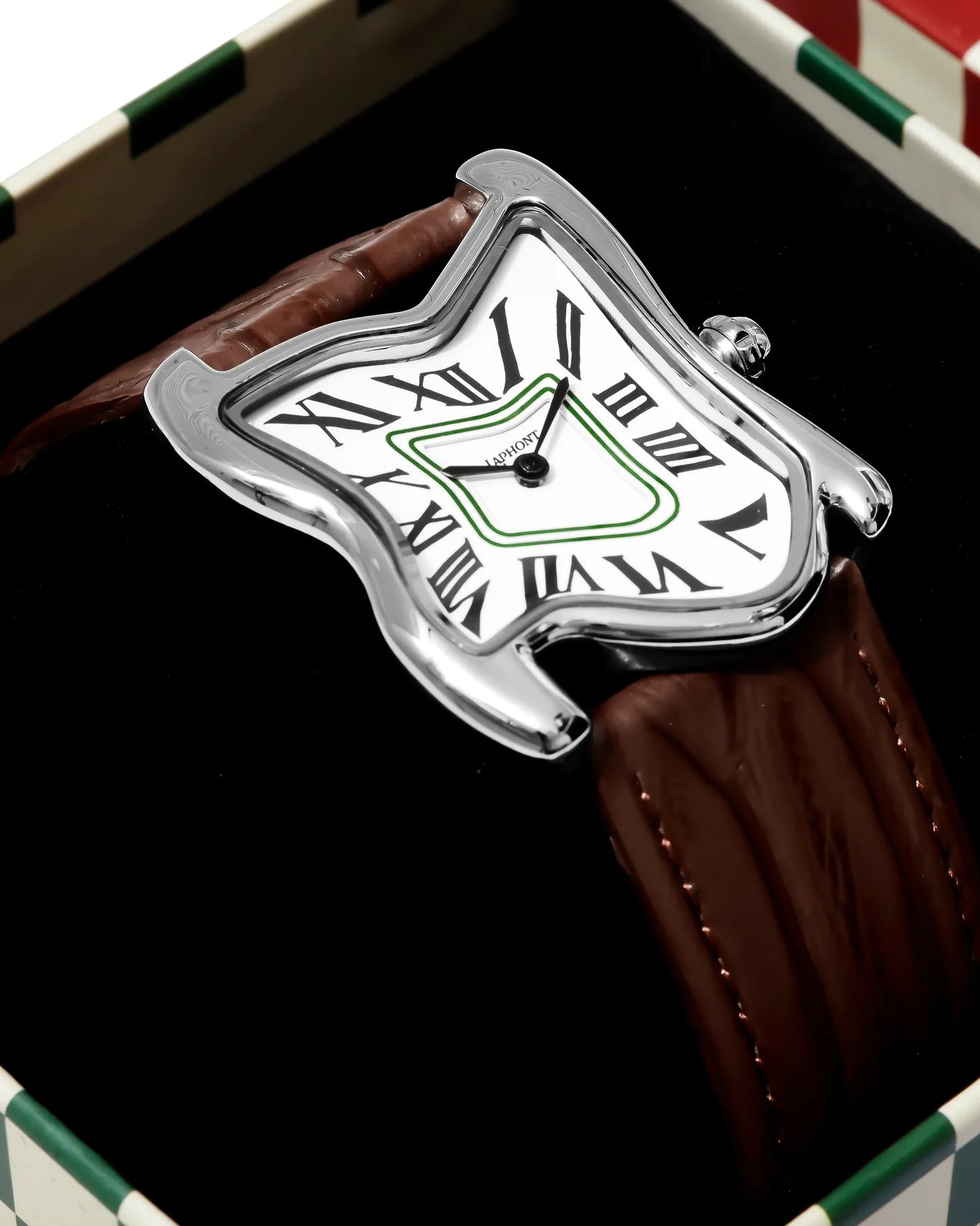 Laphont Square Melting Watch Large Silver