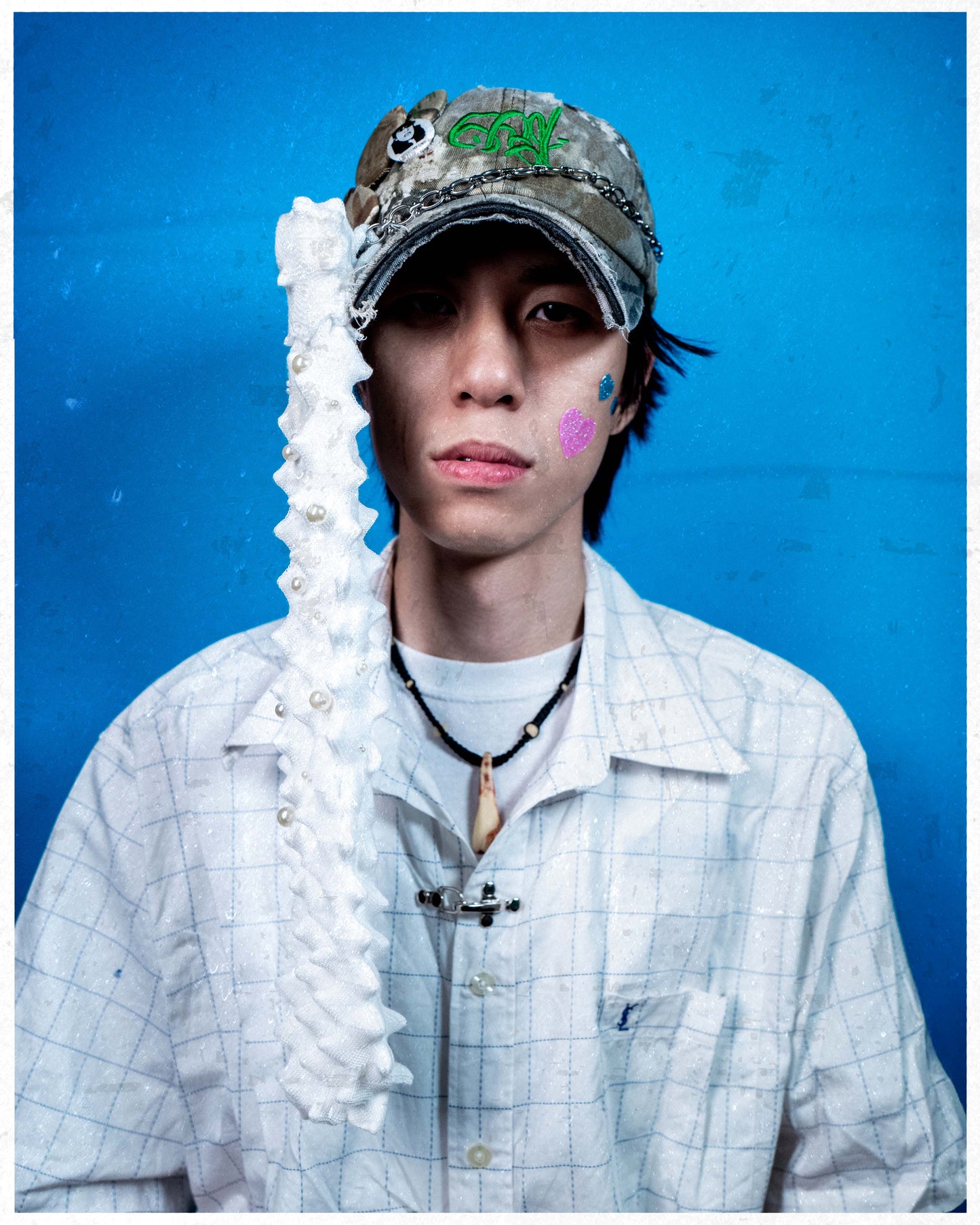 Die Young Spiked White Tie Necklace