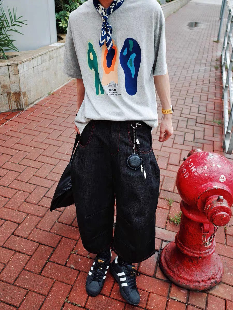 Pre-Order Jcaesar Pleat Jhorts Raw Denim Cropped Pants