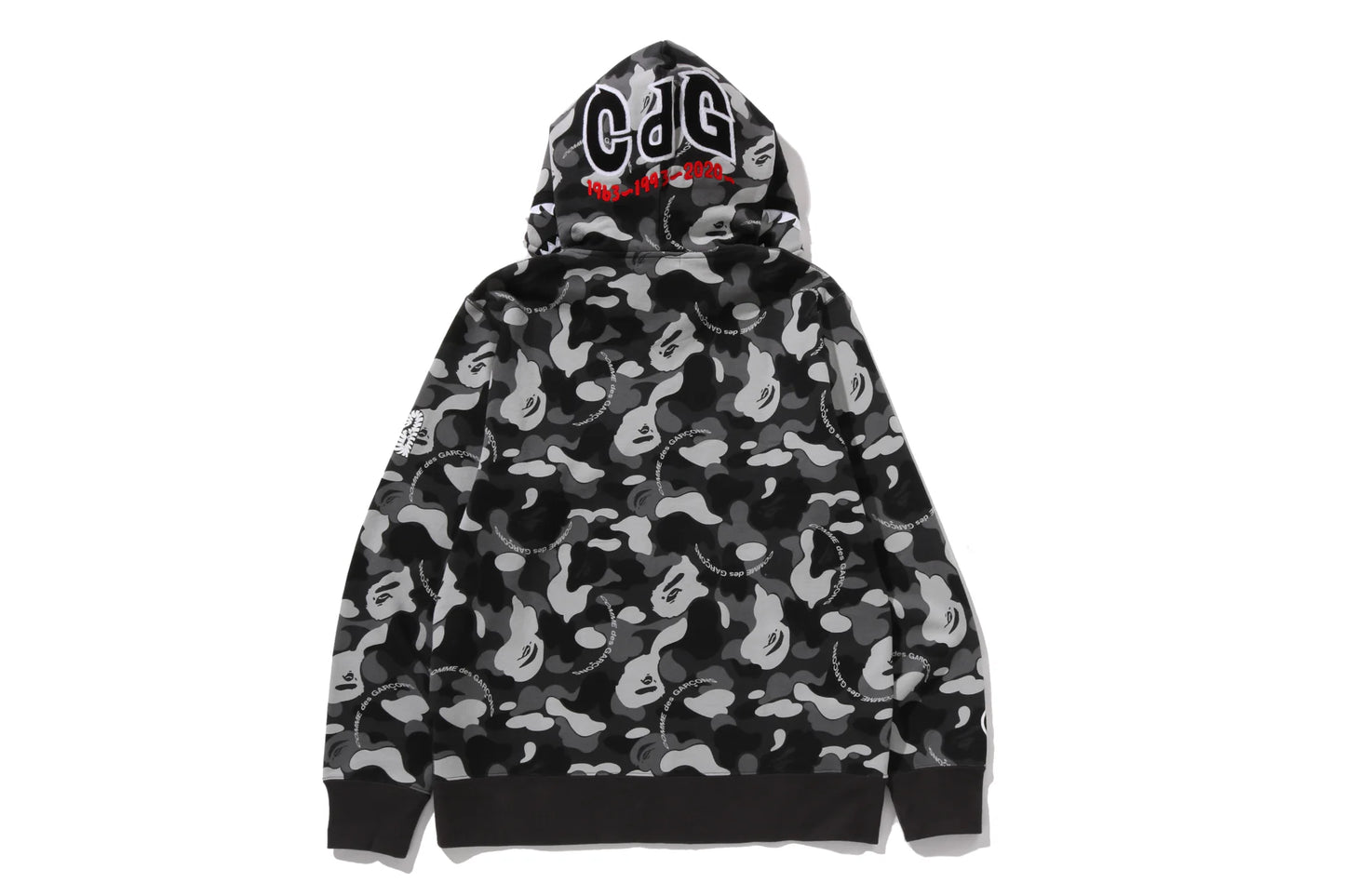 BAPE®︎ × COMME des GARÇONS SHARK FULL ZIP HOODIE