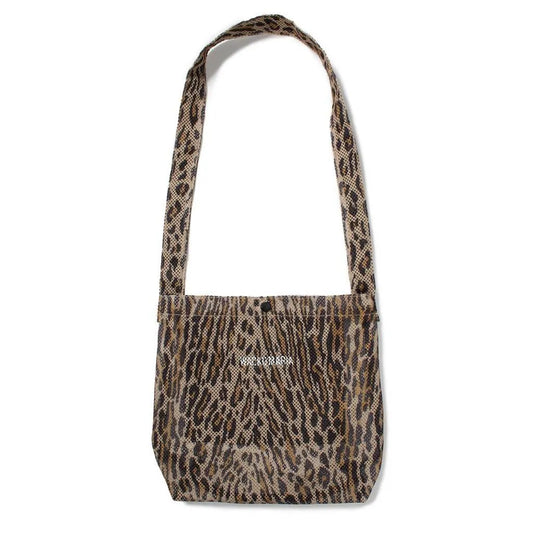 WACKO MARIA SPEAK EASY / LEOPARD MESH SHOULDER BAG BEIGE