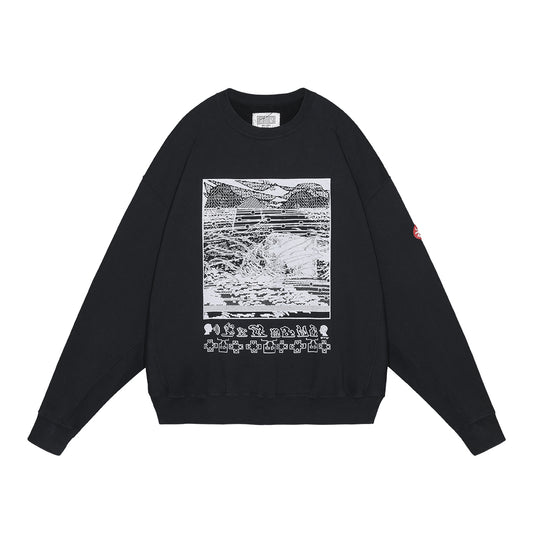 C.E WASHED FK Hyperferme CREW NECK BLACK