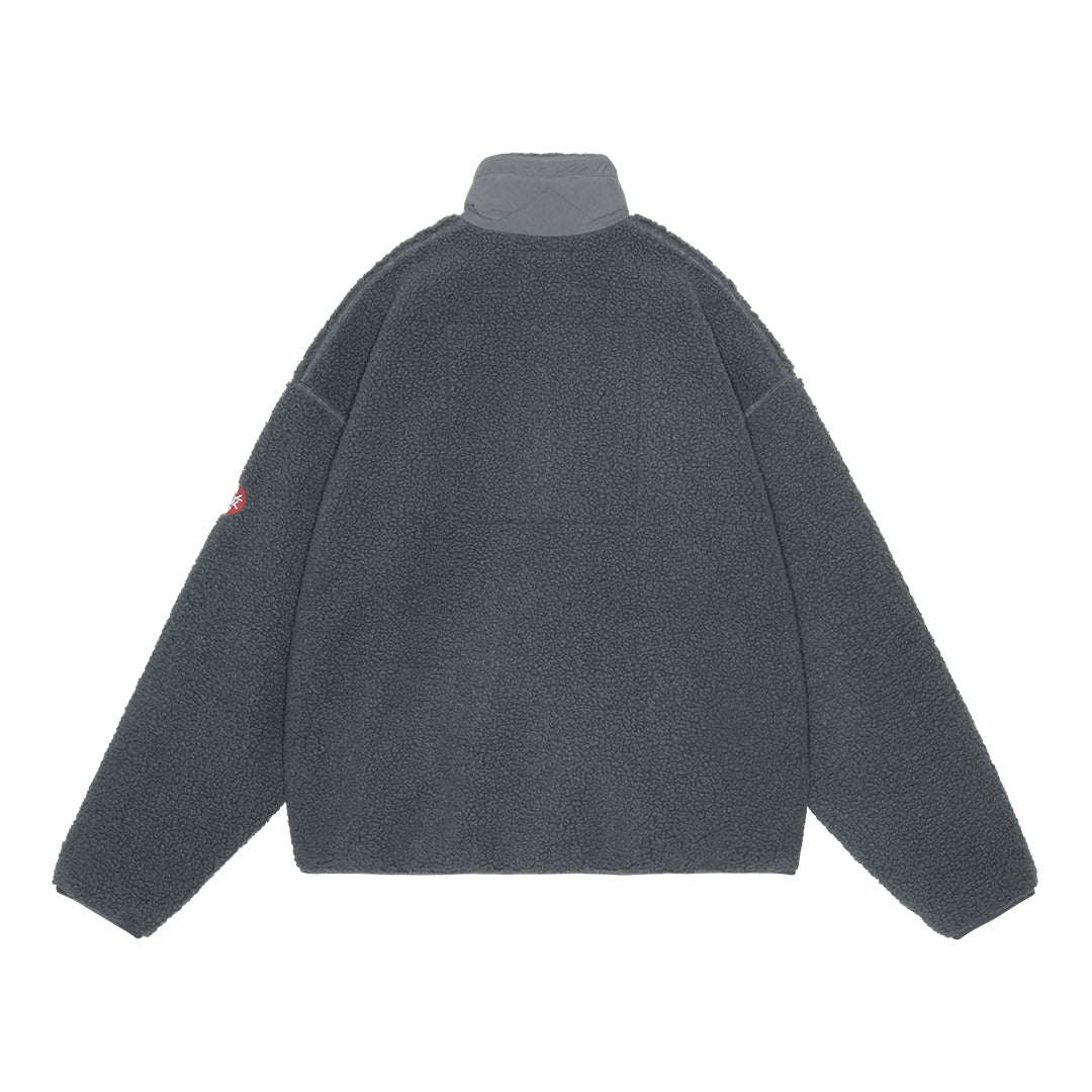 C.E STAND COLLAR BOA ZIP UP GREY