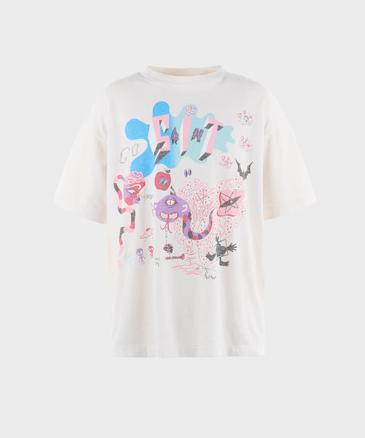 SAINT Mxxxxxx DAY OF THE FREAKS SS TEE "WHITE" SM-HR8-023