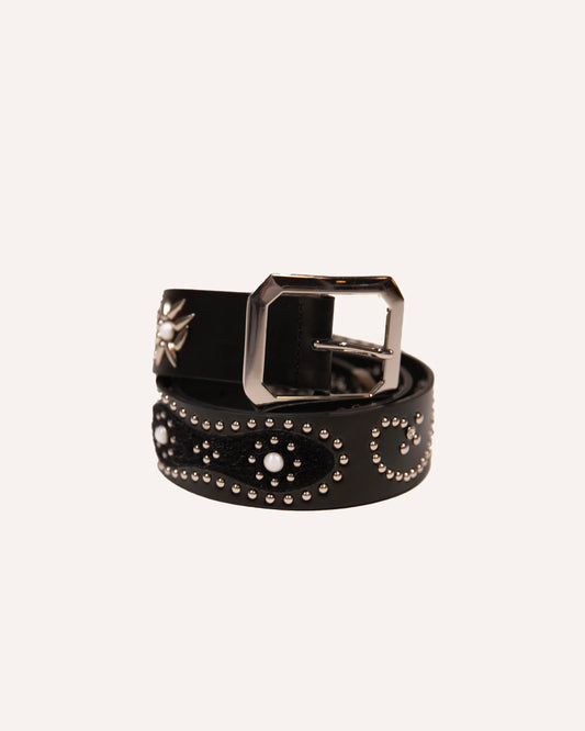 Colt mcr Black Rhinestone Cowhide Belt 現貨