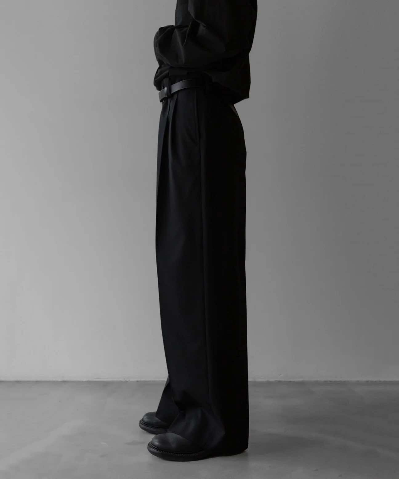 ssstein LONG WIDE TROUSERS BLACK ST.800