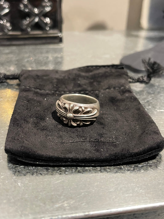 Chrome Hearts Floral Cross Ring 窄版 US9