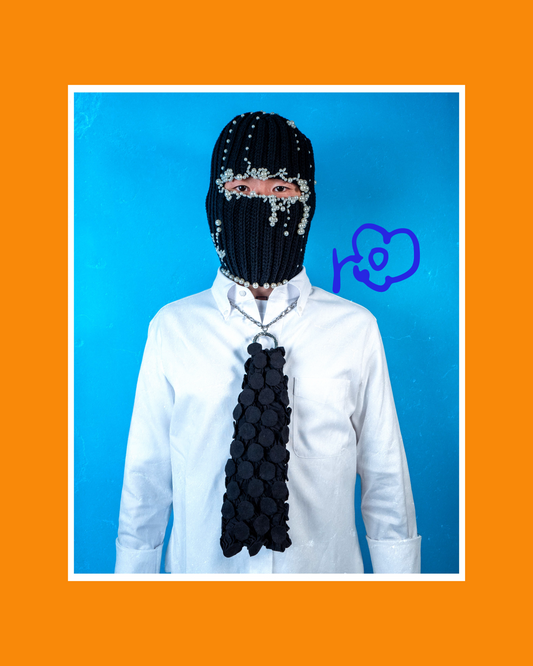 Die Young Black Circular Tie Necklace