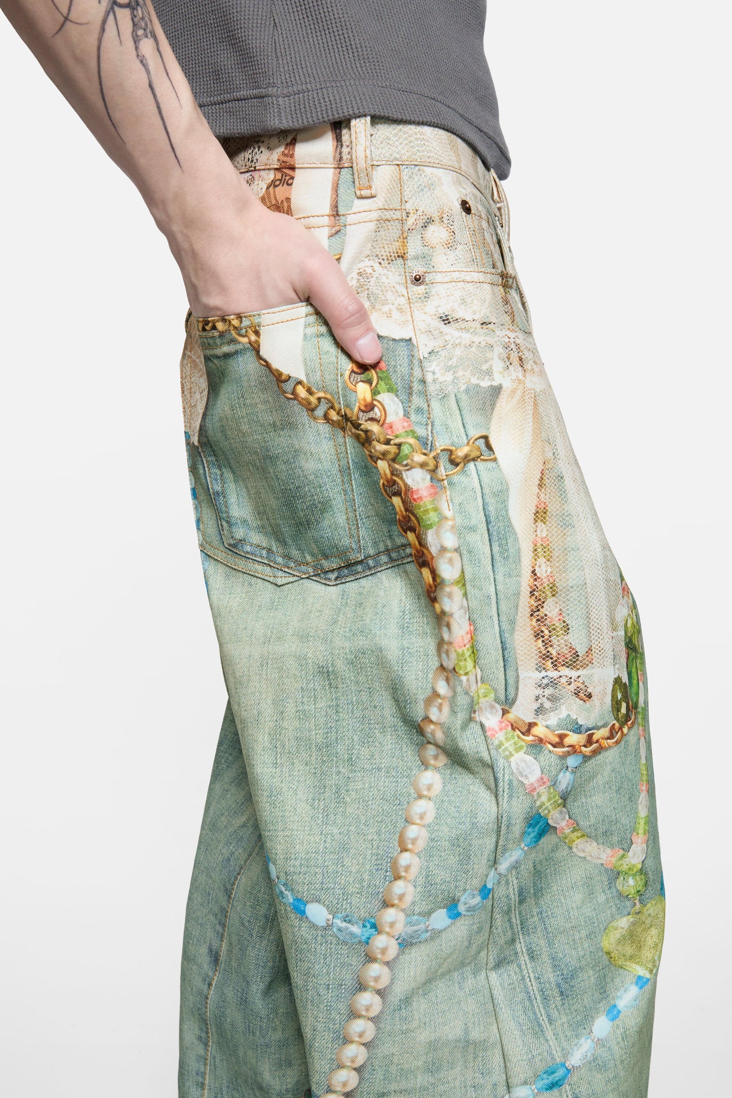 Acne Studios 1981 Baggy Trompe L’oeil Jeans