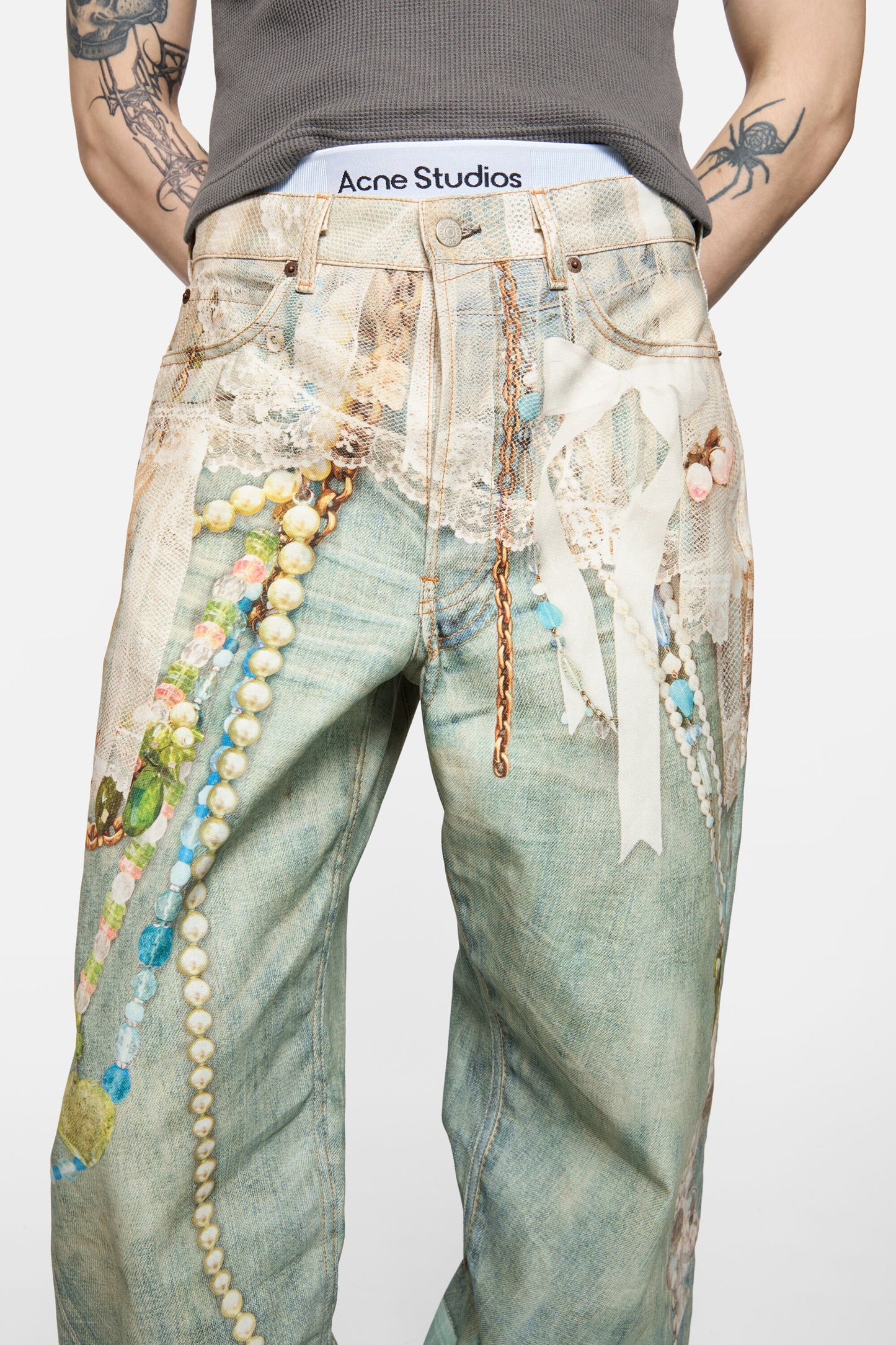 Acne Studios 1981 Baggy Trompe L’oeil Jeans
