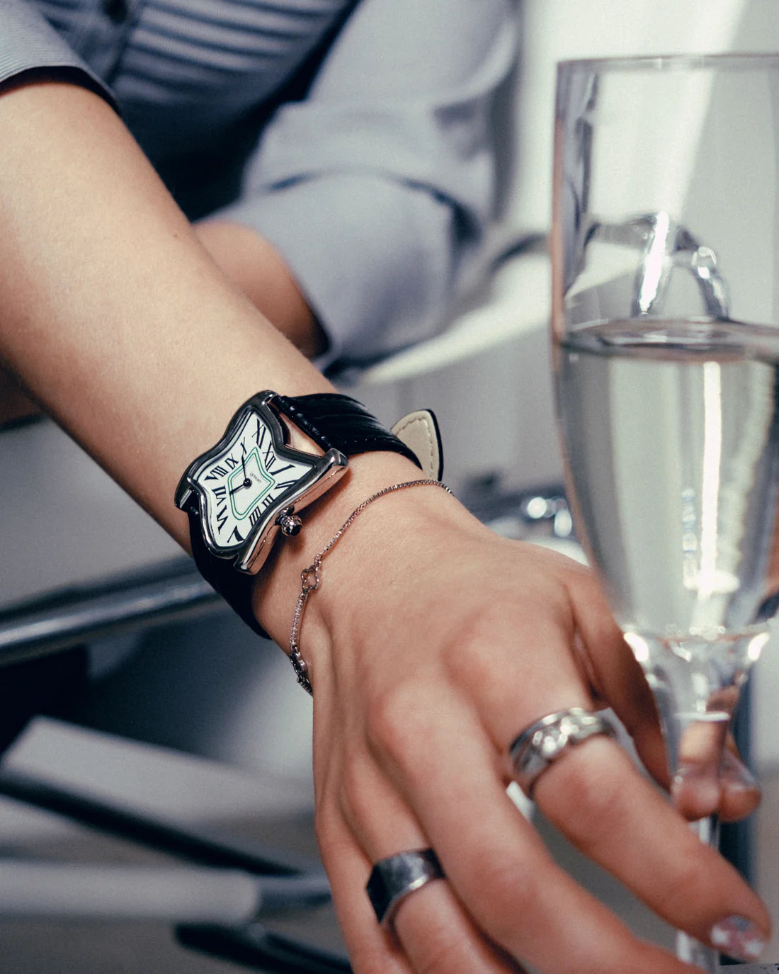 "Pre-Order" Laphont Square Melting Watch Small Silver