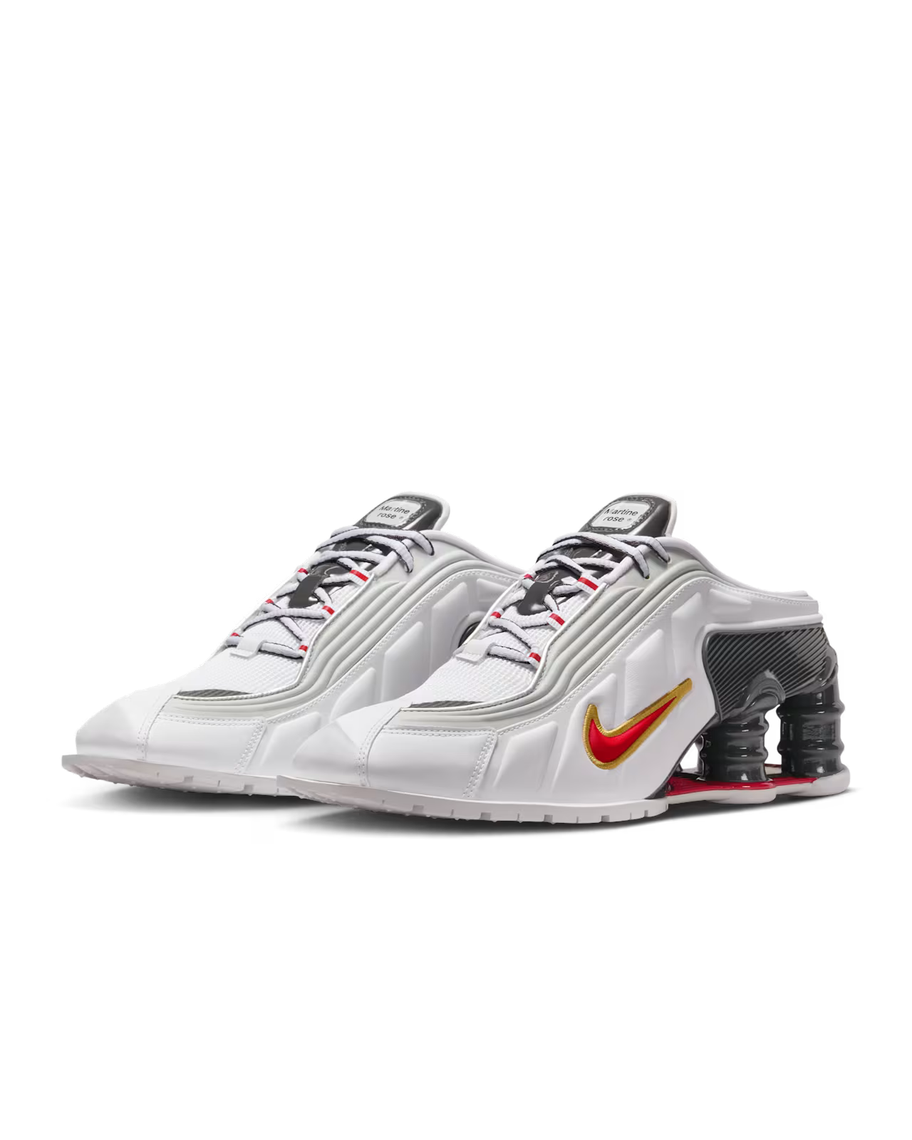 Nike x Martine Rose Shox MR4 White and Varsity Red
