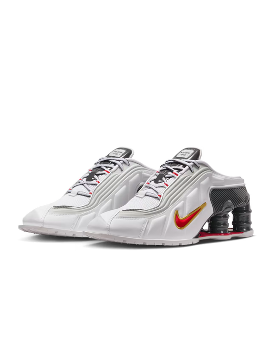 Nike x Martine Rose Shox MR4 White and Varsity Red